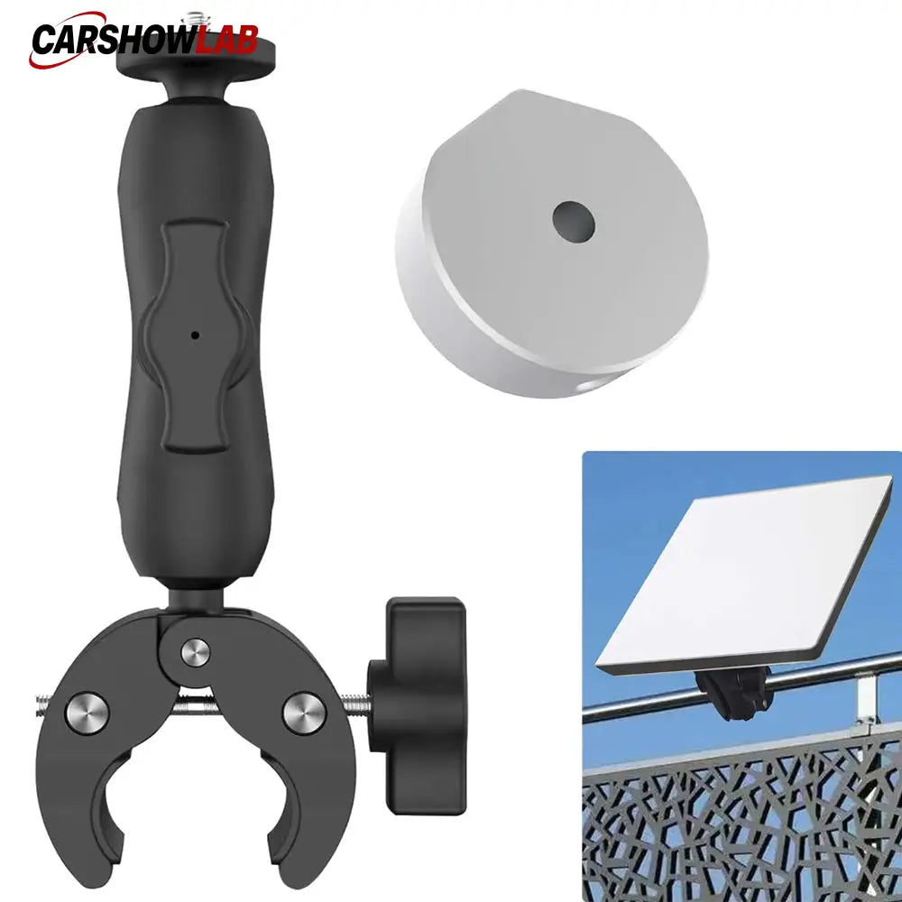 Heavy Duty Starlink Mini Pole Mount - Adjustable Aluminum Clamp Kit - Tesla Exterior Accessories > Starlink