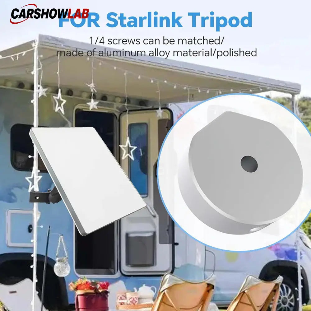 Heavy Duty Starlink Mini Pole Mount - Adjustable Aluminum Clamp Kit - Tesla Exterior Accessories > Starlink