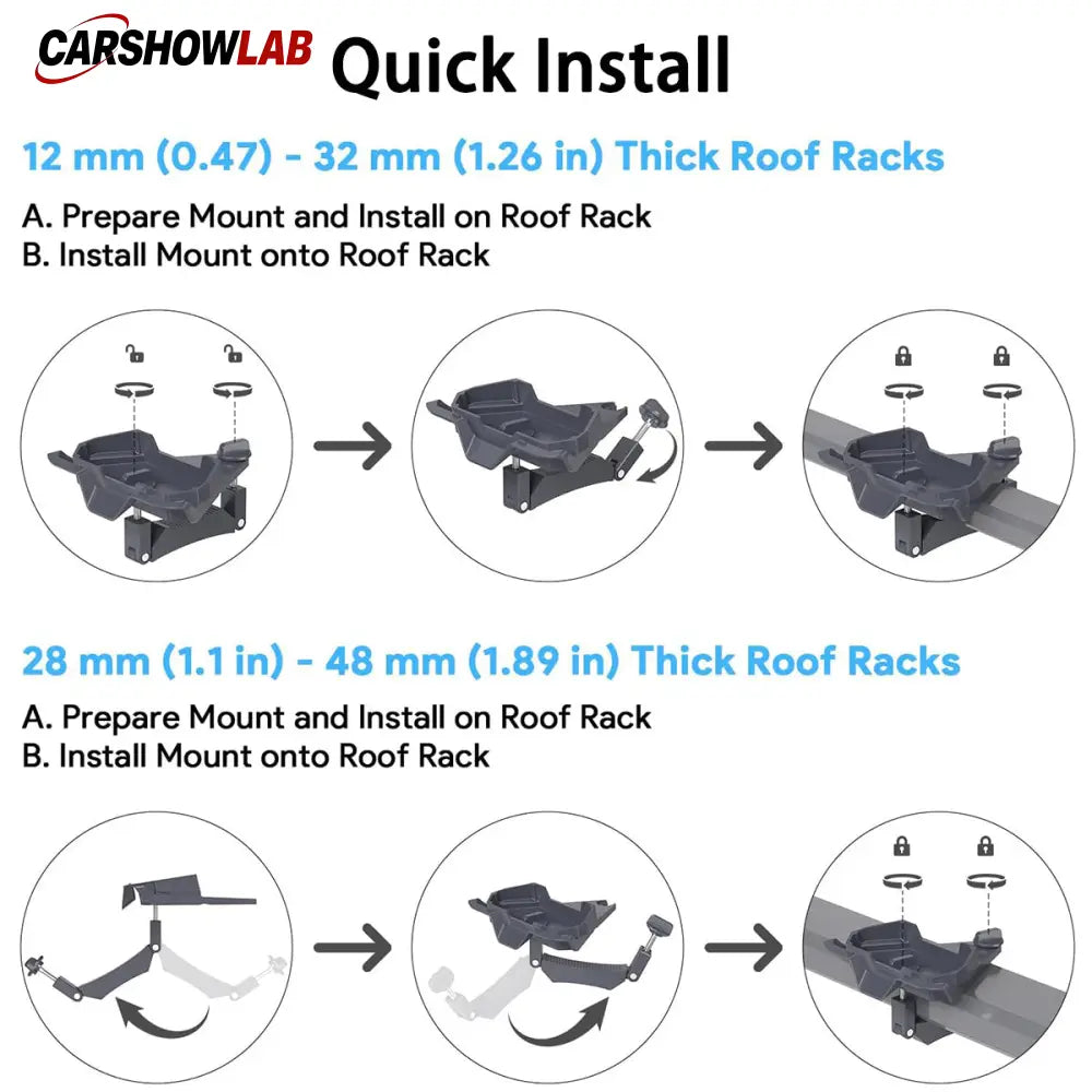Heavy Duty Starlink Mini Square Pole Mount - Aluminum Roof Rack Bracket for RV - Tesla Exterior Accessories > Starlink