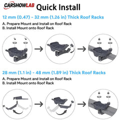 Heavy Duty Starlink Mini Square Pole Mount - Aluminum Roof Rack Bracket for RV - Tesla Exterior Accessories > Starlink