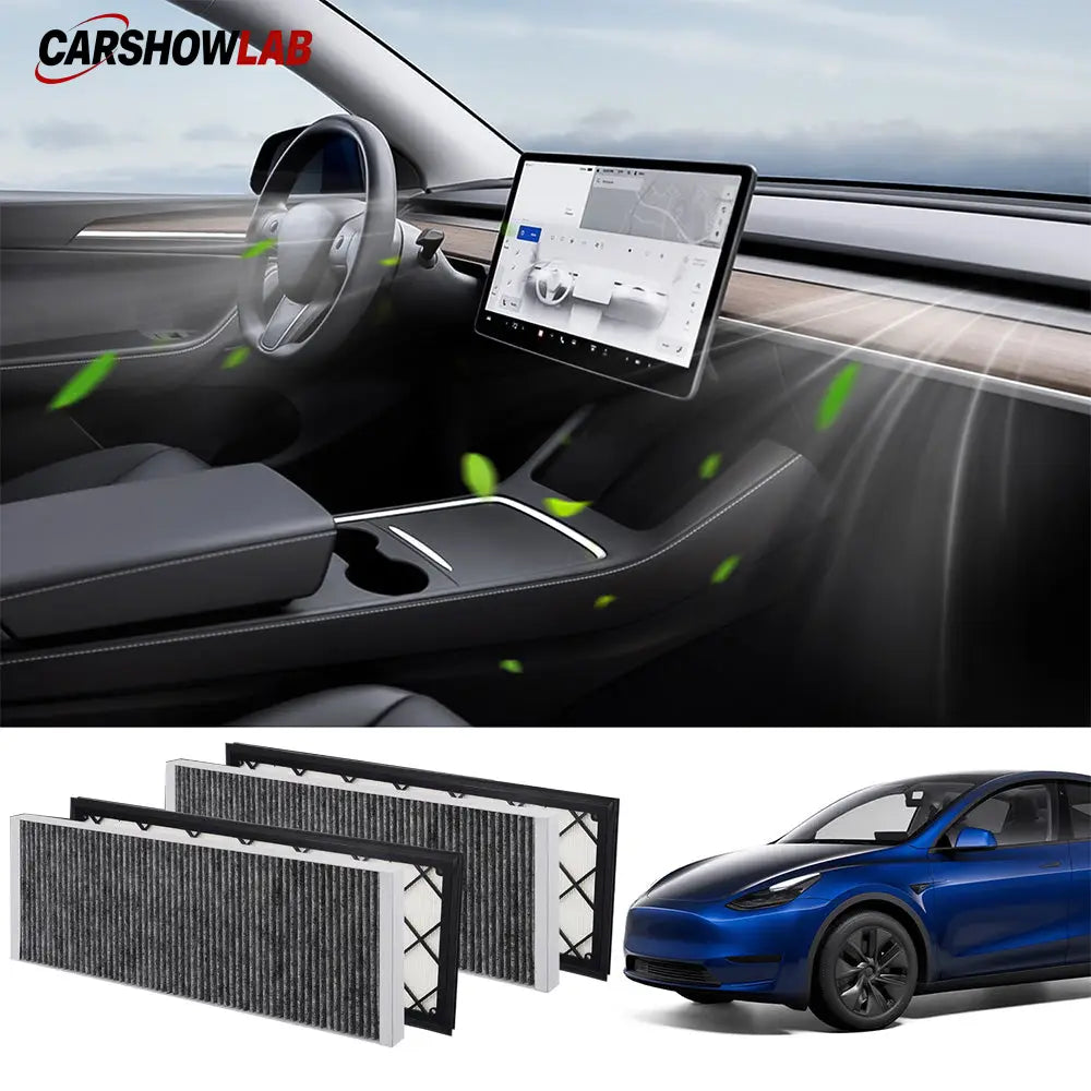 HEPA Cabin Air Filter for Tesla Model Y 2020-2024 | Activated Carbon Kit - Tesla Interior Accessories > Air Filter