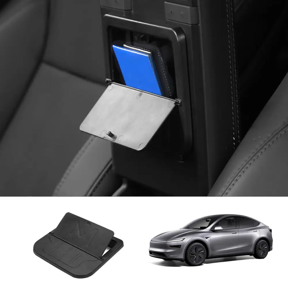 Hidden Armrest Organizer for 2025+ Tesla Model Y Juniper | Storage Box - Tesla Interior Accessories > Center Console >