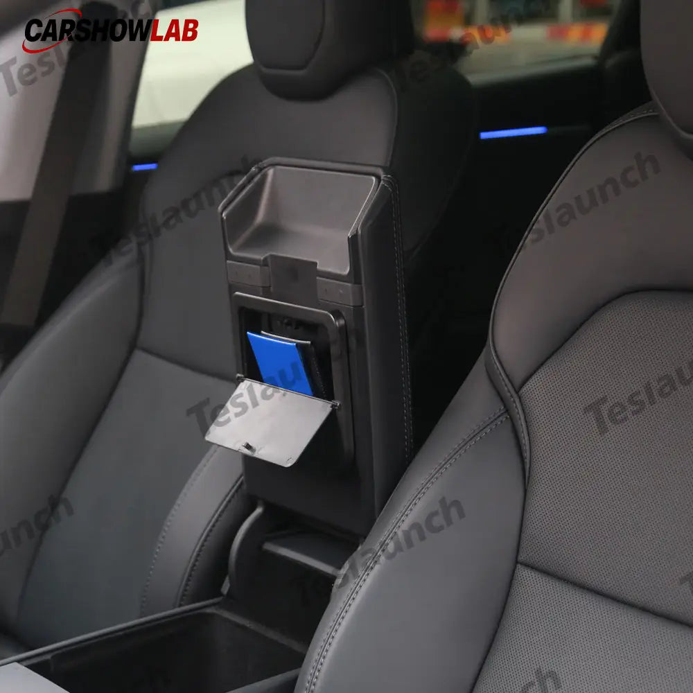 Hidden Armrest Organizer for 2025+ Tesla Model Y Juniper | Storage Box - Tesla Interior Accessories > Center Console >