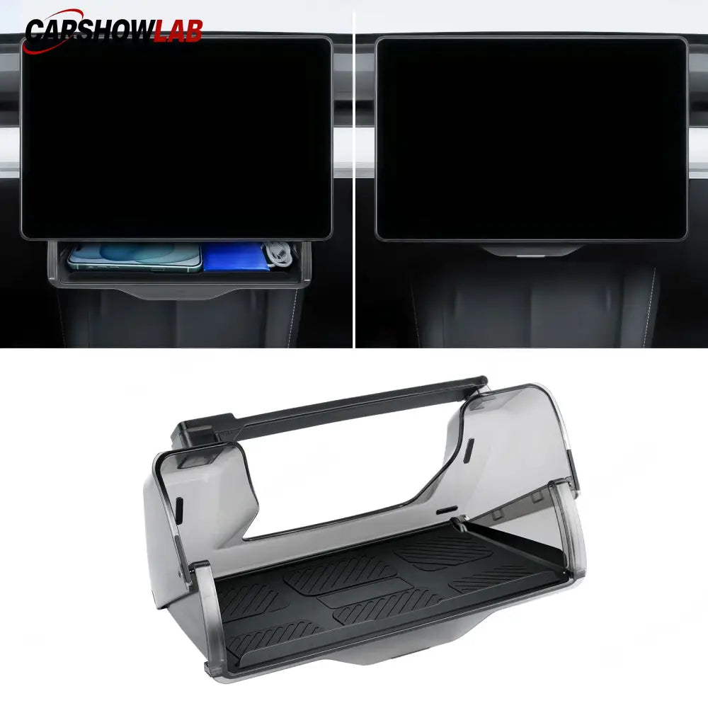 Hidden Center Screen Storage Box for Tesla Model 3 Y | Lower Console Organizer - Tesla Interior Accessories > Center