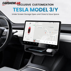 Hidden Center Screen Storage Box for Tesla Model 3 Y | Lower Console Organizer - Tesla Interior Accessories > Center