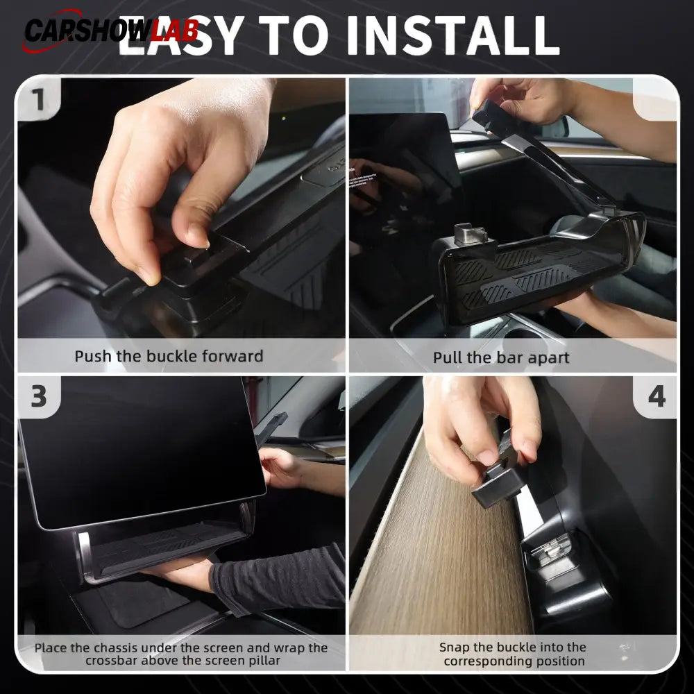 Hidden Center Screen Storage Box for Tesla Model 3 Y | Lower Console Organizer - Tesla Interior Accessories > Center