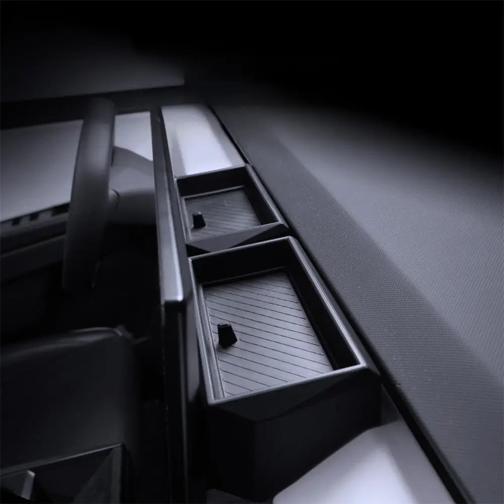 Hidden Storage Organizer for Tesla Cybertruck Behind Screen Console (Set of 2) - Tesla Interior Accessories > Dashboard