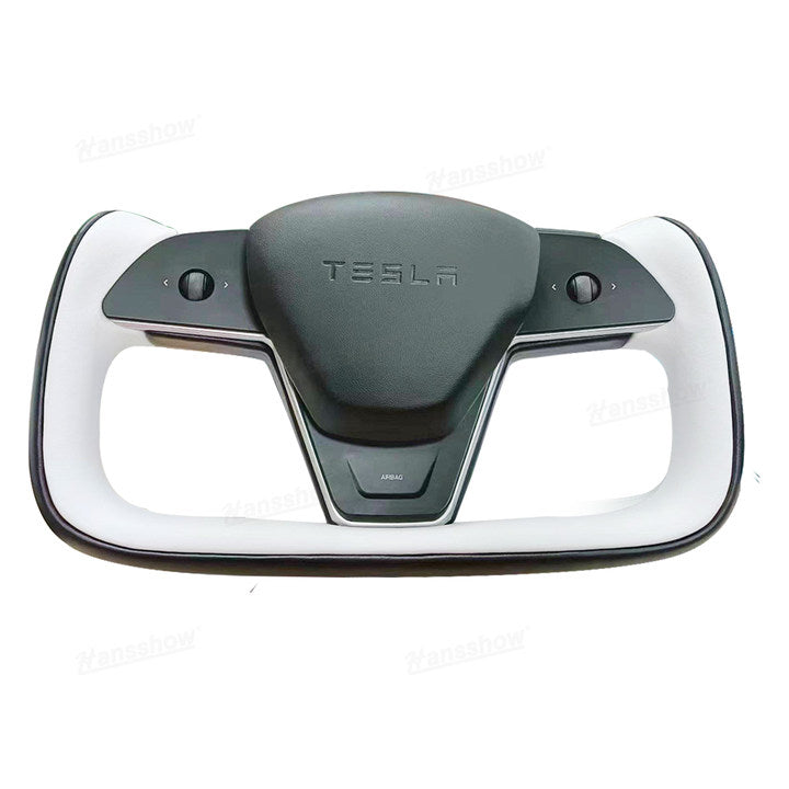 Model Y Yoke Style Steering Wheel Black/White Style For Tesla