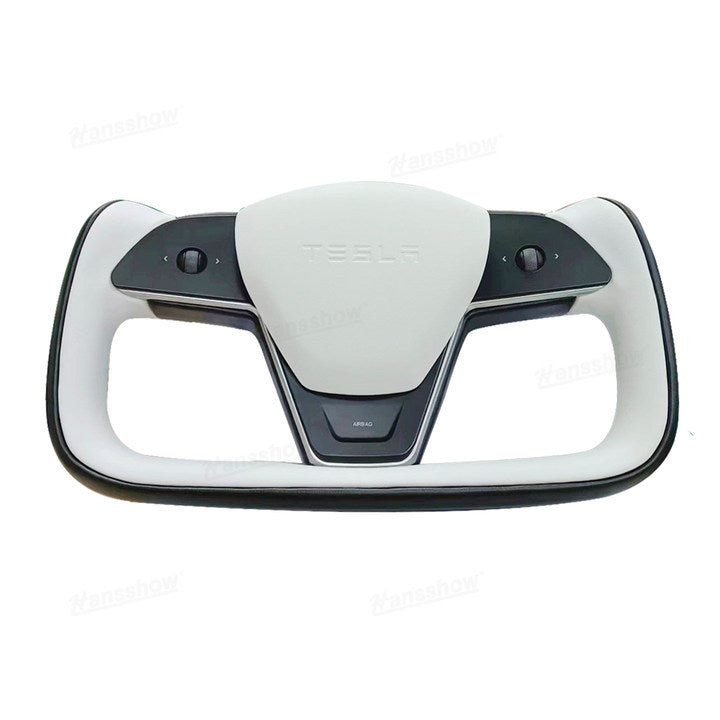 Model Y Yoke Style Steering Wheel Black/White Style For Tesla