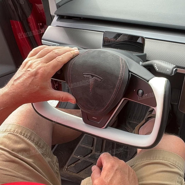 Model Y Yoke Style Steering Wheel Black/White Style For Tesla