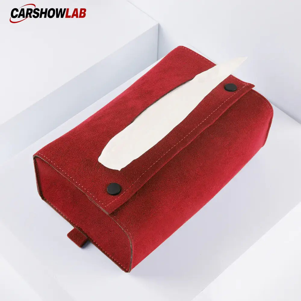 Luxury Alcantara Car Tissue Holder for Tesla Model 3 Y X S | Suede Interior Decor - Tesla Interior Accessories > Seat >