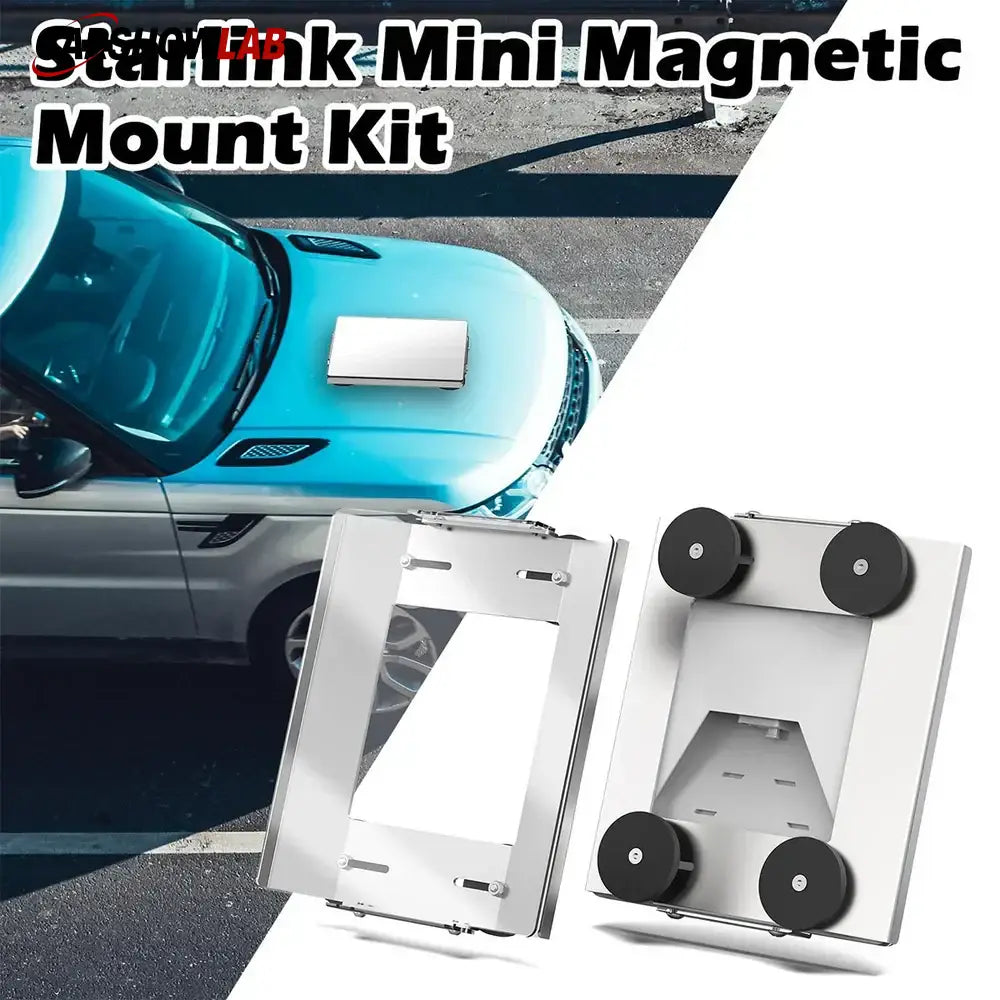 Magnetic Flat Mount for Starlink Mini with PC Cover Plate - No-Drill Base - Tesla Exterior Accessories > Starlink