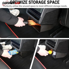 Magnetic Rear Seat Organizer & Trash Bin for Tesla Model 3 Highland 2024+ - Tesla Interior Accessories > Seat >