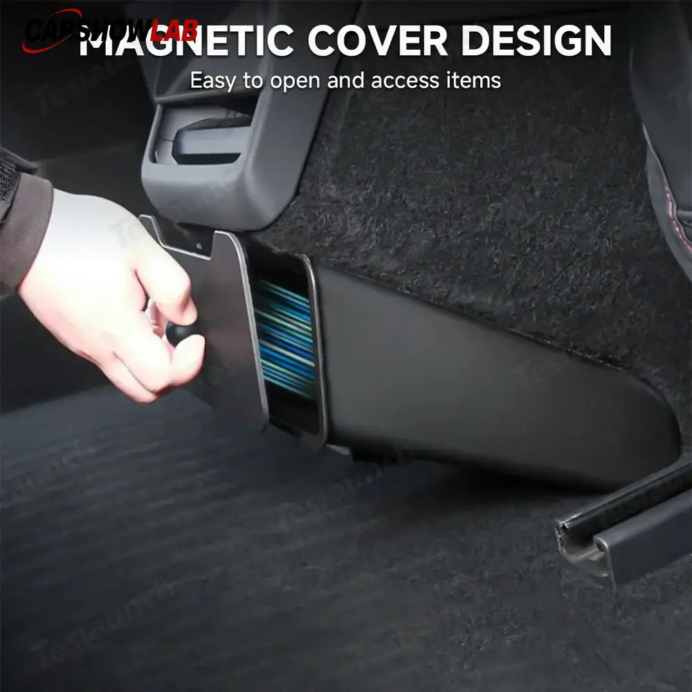 Magnetic Rear Seat Organizer & Trash Can for Tesla Model Y Juniper 2025+ - Tesla Interior Accessories > Seat >