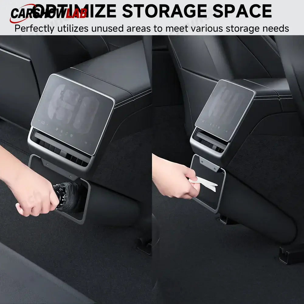 Magnetic Rear Seat Organizer & Trash Can for Tesla Model Y Juniper 2025+ - Tesla Interior Accessories > Seat >