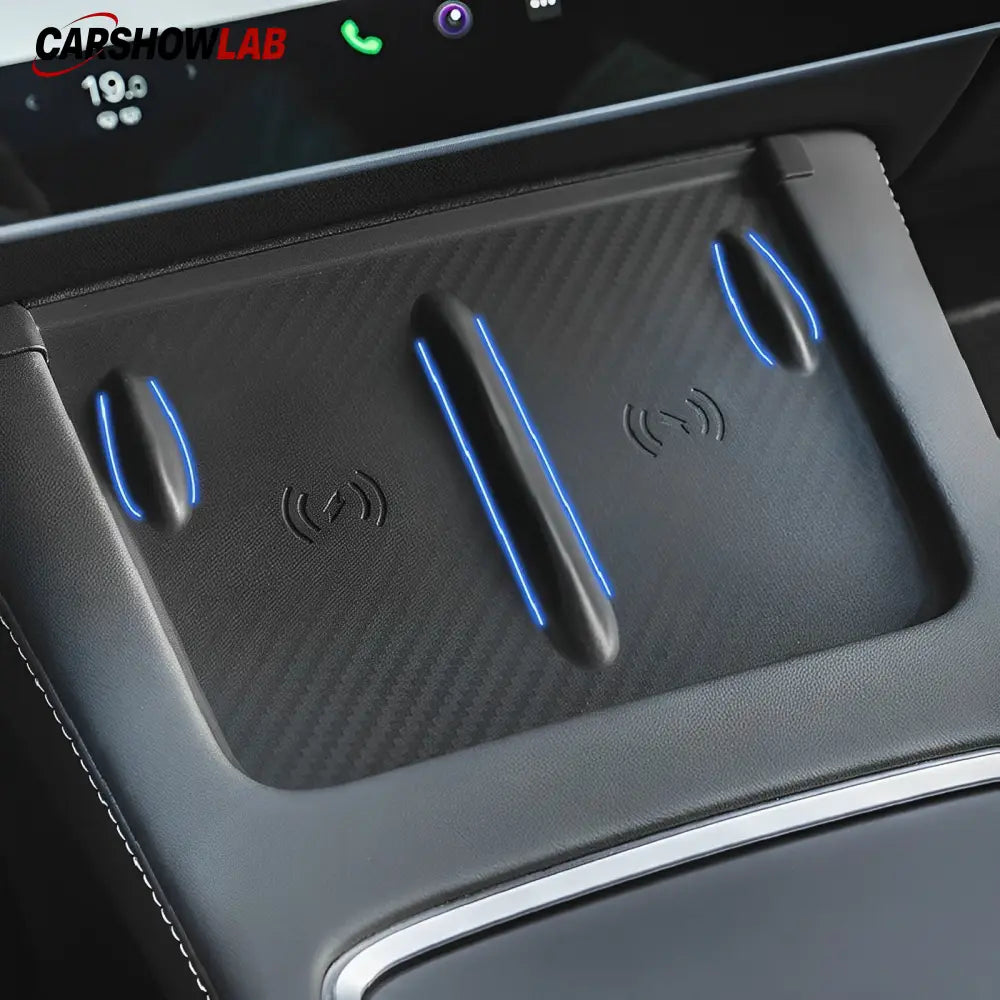 Non-Slip Wireless Charger Mat for Tesla Model Y & 3 | Washable Silicone Cover - Tesla Interior Accessories > Center