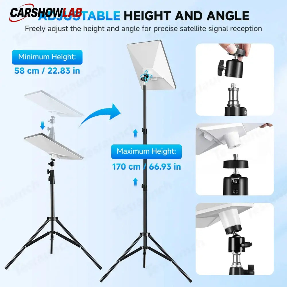 Portable Starlink Mini Mount | Heavy Duty Adjustable Tripod for RV & Camping - Tesla Exterior Accessories > Starlink