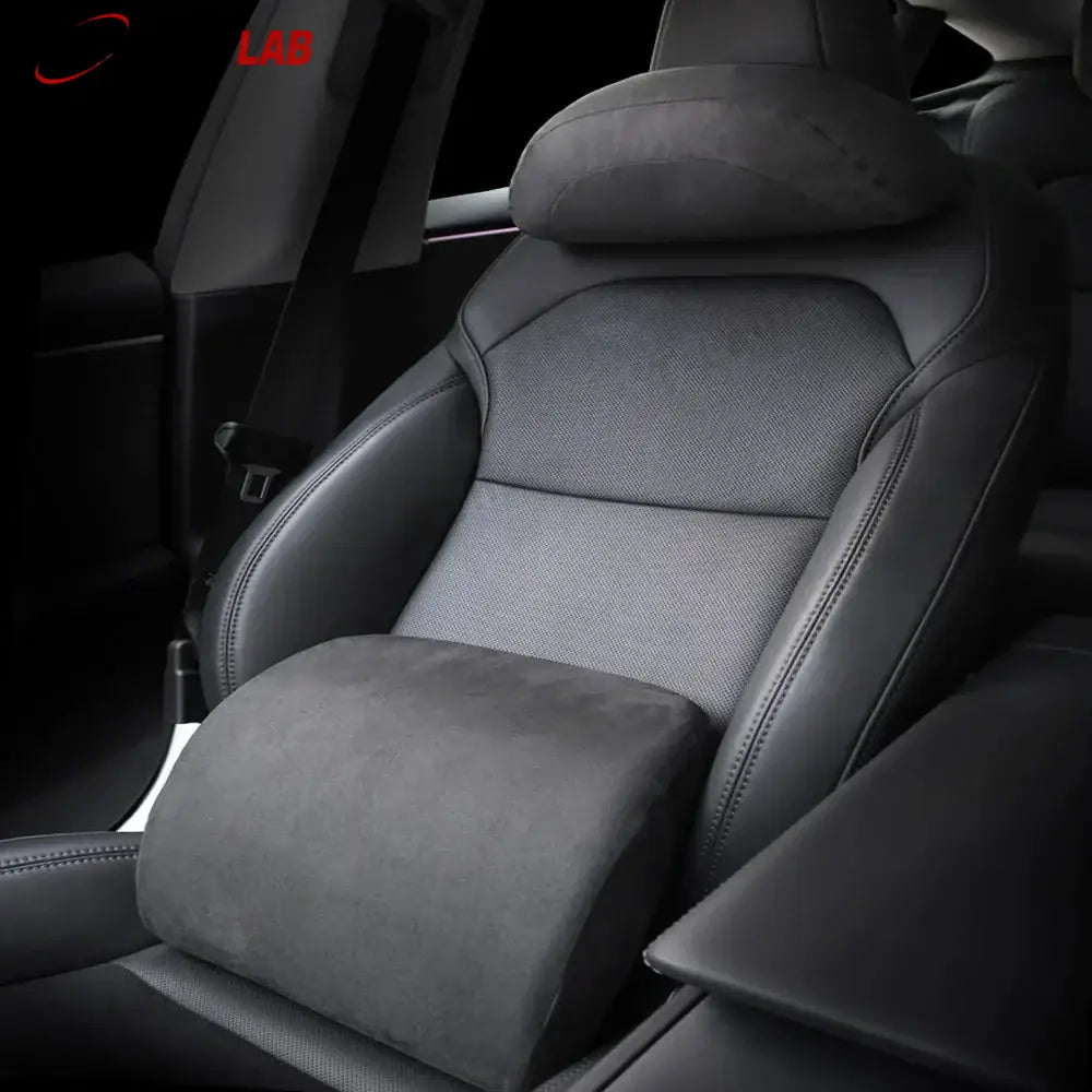 Premium Alcantara Tesla Neck & Back Support - Memory Foam Pillow for Model 3/Y - Tesla Interior Accessories > Seat >