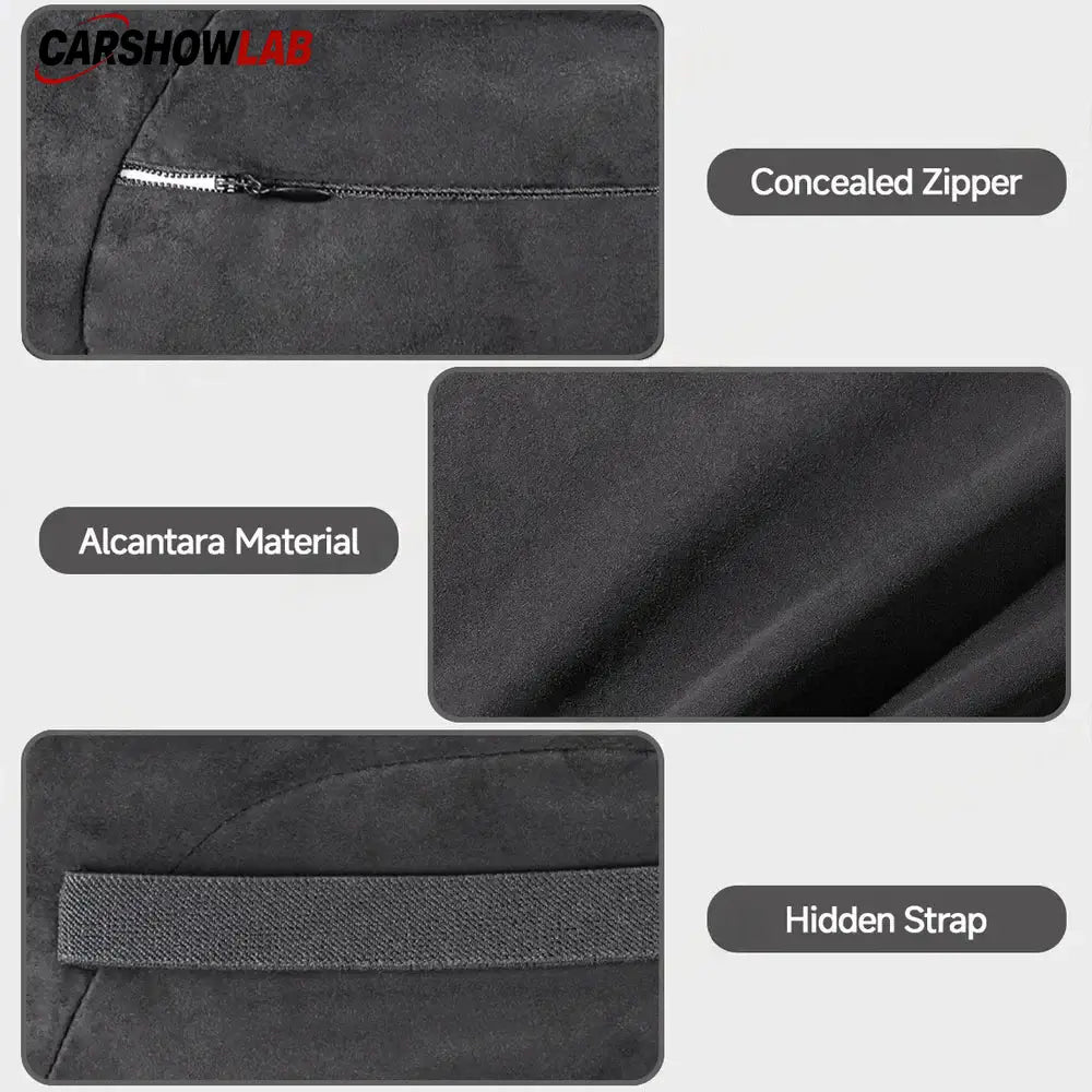 Premium Alcantara Tesla Neck & Back Support - Memory Foam Pillow for Model 3/Y - Tesla Interior Accessories > Seat >