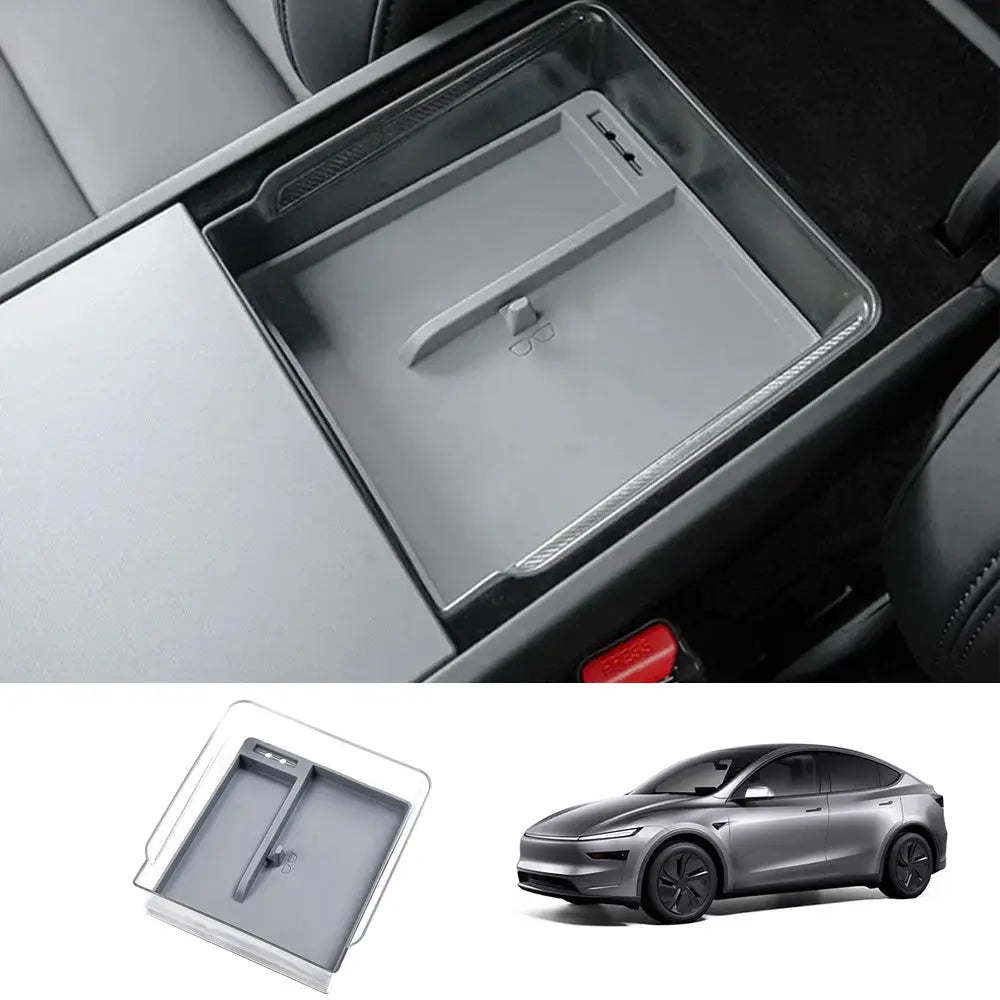 Silicone Center Console Armrest Box for 2025 Tesla Model Y Juniper - Tesla Interior Accessories > Center Console >
