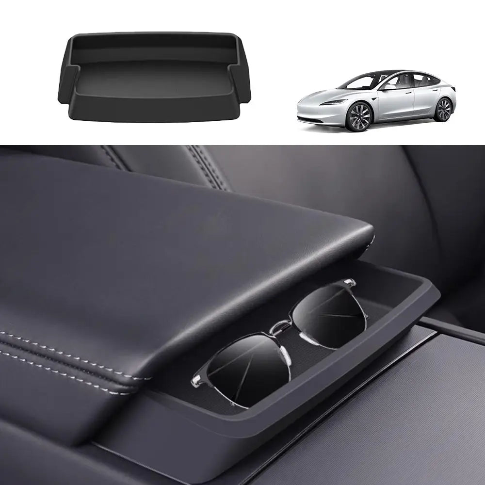 Silicone Center Console Tray for 2024 Tesla Model 3 Highland Accessories - Tesla Interior Accessories > Center Console