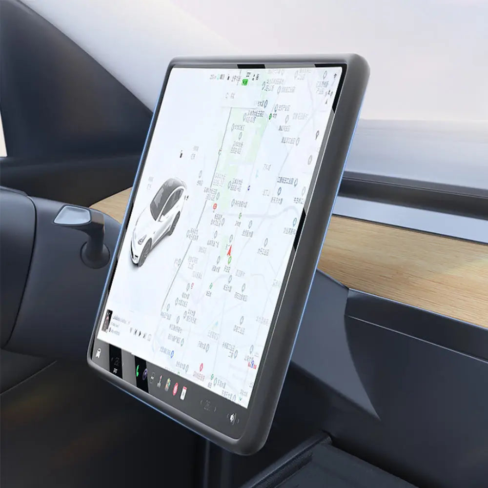 Silicone Central Screen Frame for Tesla Model 3 Highland 2024+ | Edge Protector - Tesla Interior Accessories >