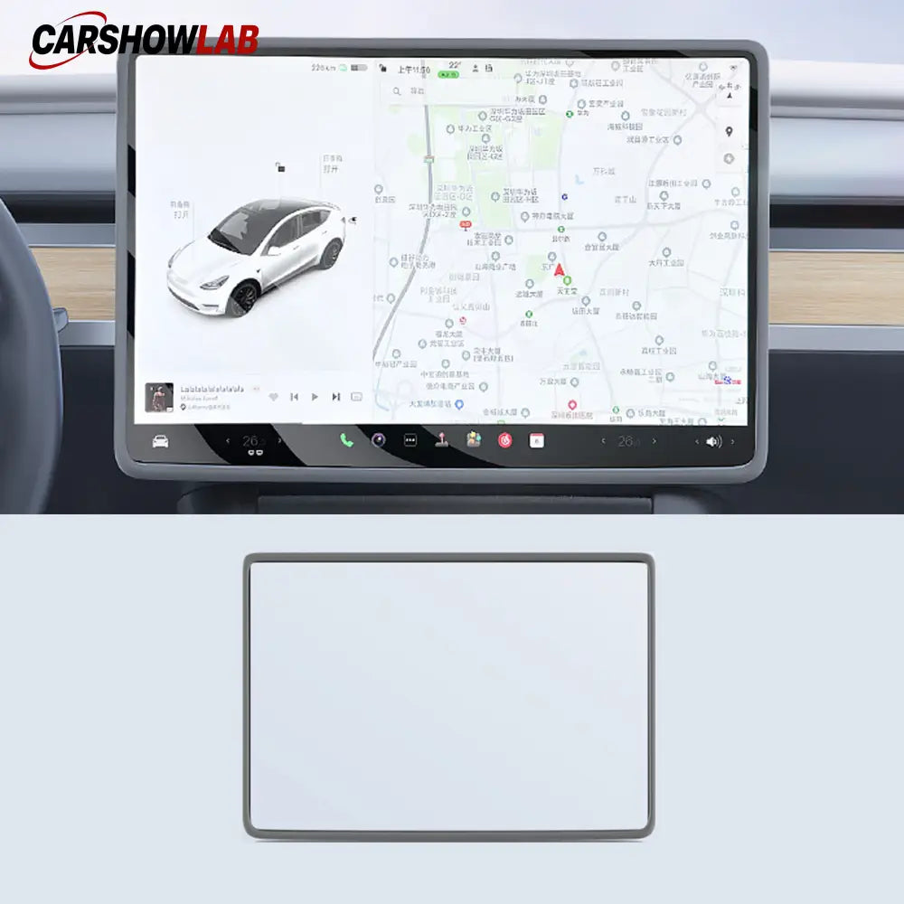 Silicone Central Screen Frame for Tesla Model 3 Highland 2024+ | Edge Protector - Tesla Interior Accessories >