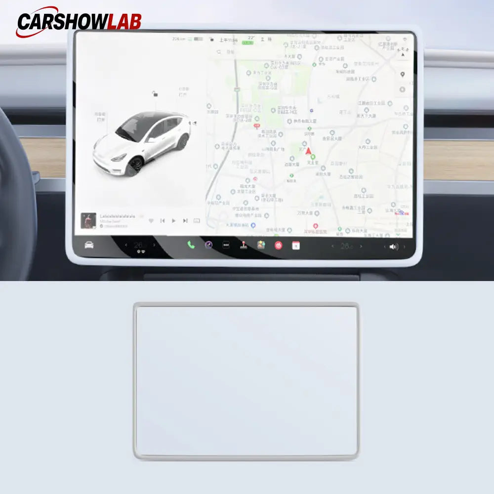 Silicone Central Screen Frame for Tesla Model 3 Highland 2024+ | Edge Protector - Tesla Interior Accessories >