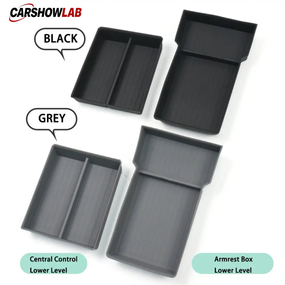 Silicone Lower Armrest Storage Box for Tesla Model 3 Highland 2024+ - Tesla Interior Accessories > Center Console >