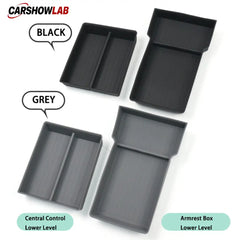 Silicone Lower Armrest Storage Box for Tesla Model 3 Highland 2024+ - Tesla Interior Accessories > Center Console >