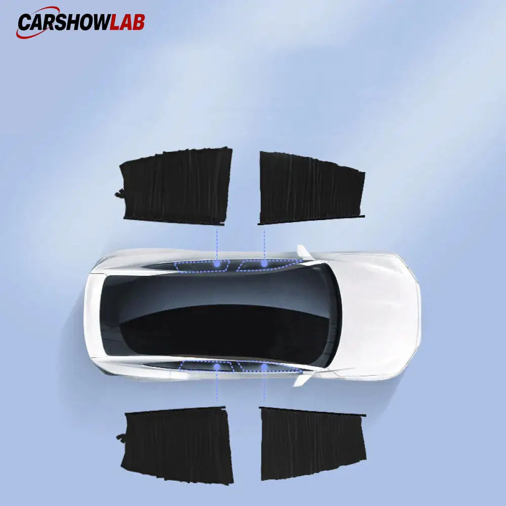 Sliding Privacy Sunshade for Tesla Model 3 & Y - Track Mount Window Curtain - Tesla Interior Accessories > Side Windows