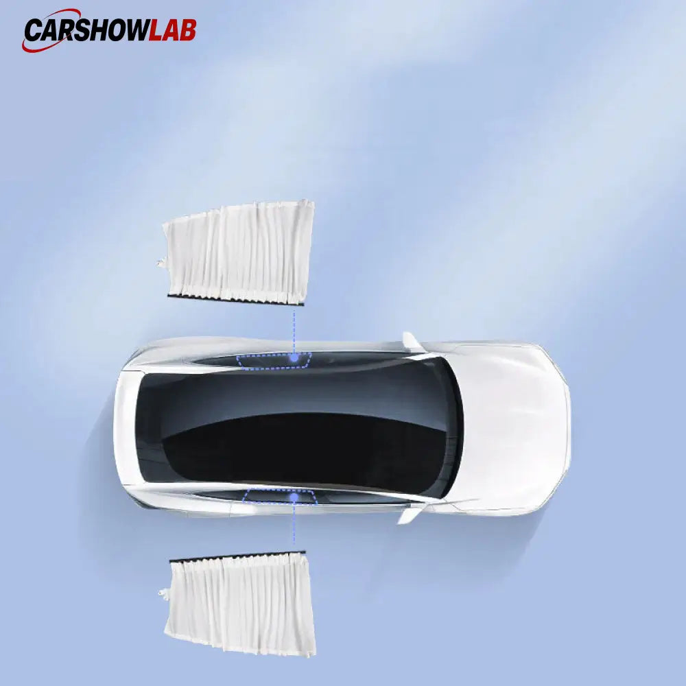 Sliding Privacy Sunshade for Tesla Model 3 & Y - Track Mount Window Curtain - Tesla Interior Accessories > Side Windows