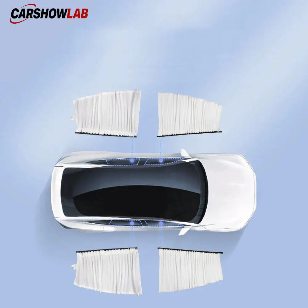 Sliding Privacy Sunshade for Tesla Model 3 & Y - Track Mount Window Curtain - Tesla Interior Accessories > Side Windows