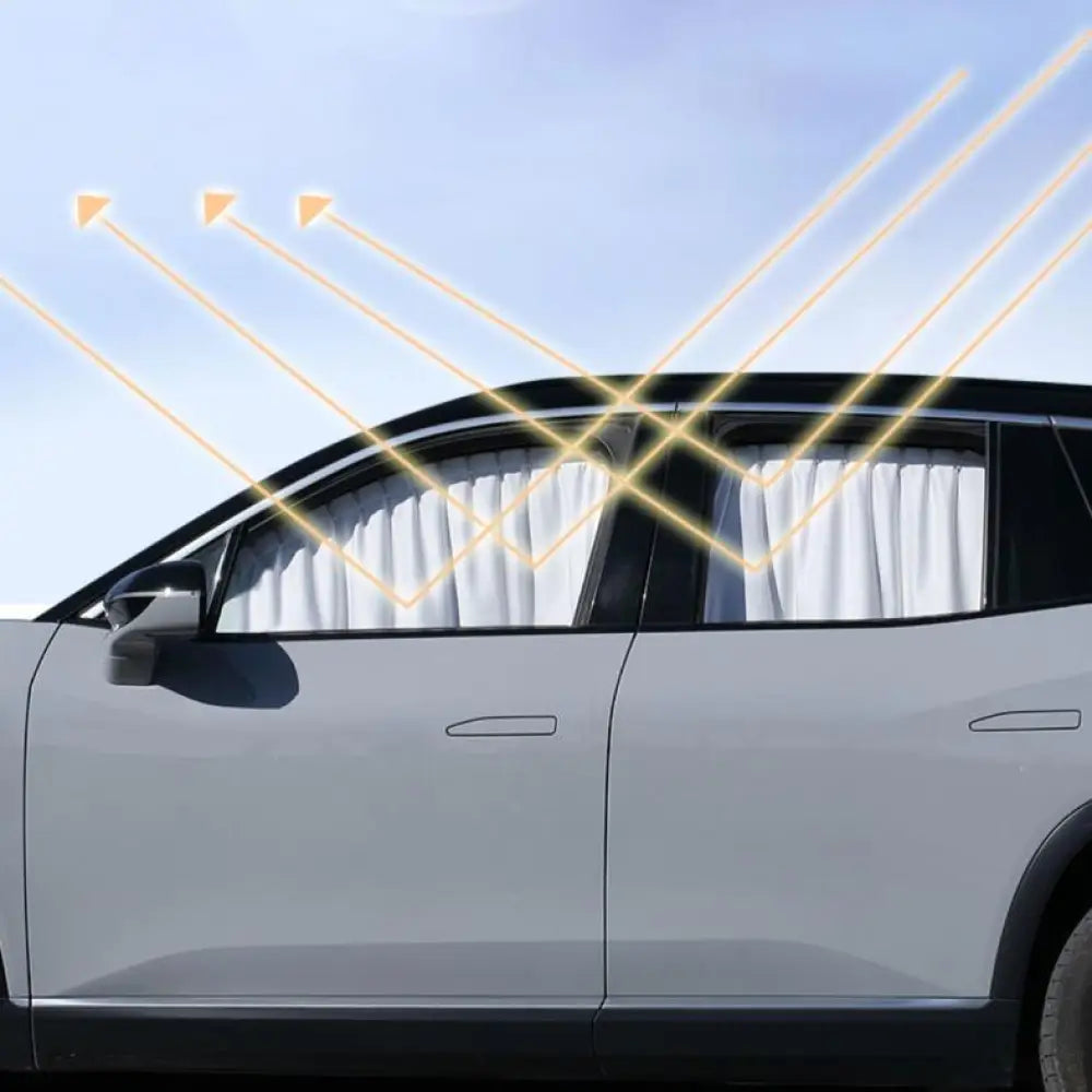 Sliding Privacy Sunshade for Tesla Model 3 & Y - Track Mount Window Curtain - Tesla Interior Accessories > Side Windows