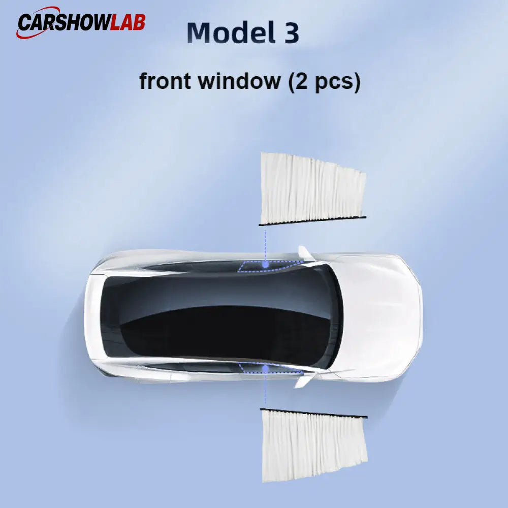 Sliding Privacy Sunshade for Tesla Model 3 & Y - Track Mount Window Curtain - Tesla Interior Accessories > Side Windows