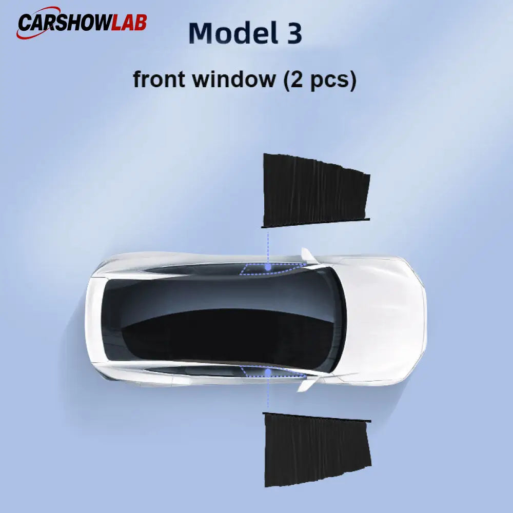 Sliding Privacy Sunshade for Tesla Model 3 & Y - Track Mount Window Curtain - Tesla Interior Accessories > Side Windows