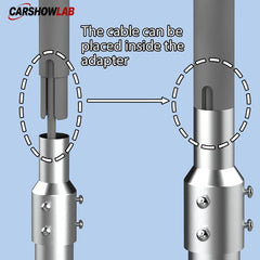 Snap-On Starlink V2 Pipe Adapter - Heavy Duty Aluminum Mount for J-Pipes - Tesla Exterior Accessories > Starlink