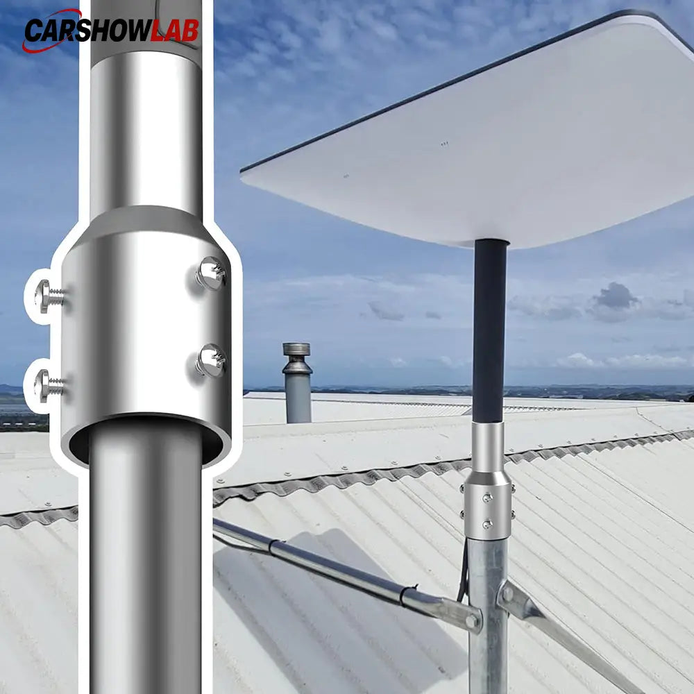 Snap-On Starlink V2 Pipe Adapter - Heavy Duty Aluminum Mount for J-Pipes - Tesla Exterior Accessories > Starlink