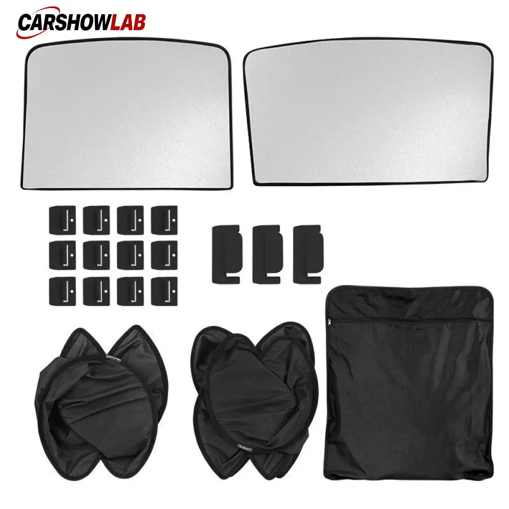 Split Sunroof Sunshade for Tesla Model Y 2020-2024 - Premium Heat Insulation - Tesla Interior Accessories > Sunroof >
