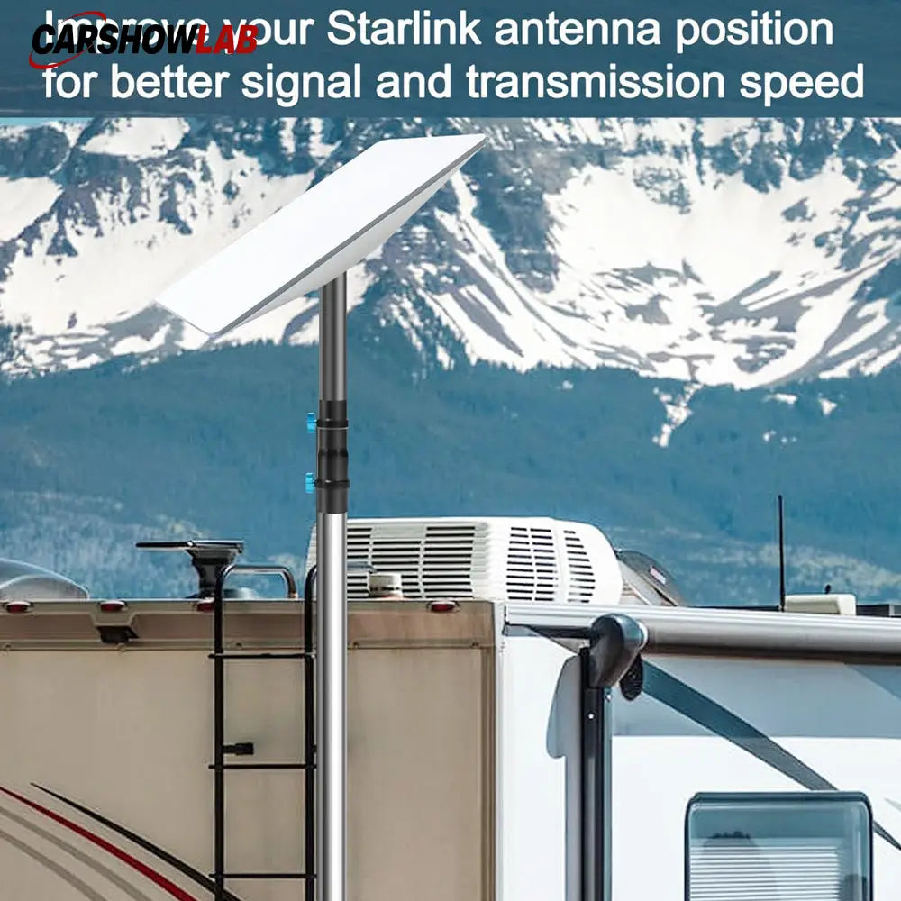 Starlink Gen 2 Mount for RV - 7FT Ground Pole Kit & Aluminum Adapter - Tesla Exterior Accessories > Starlink