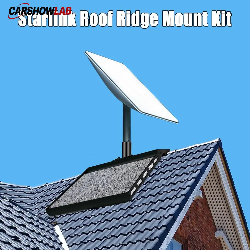 Starlink Gen 3 Adjustable Roof Mount - Heavy Duty No-Drill Ridge Bracket - Tesla Exterior Accessories > Starlink