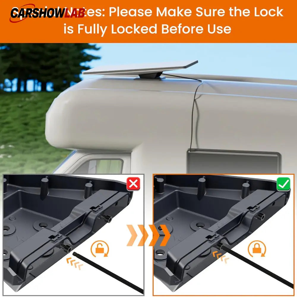 Starlink Gen 3 Locking Roof Mount - Heavy-Duty Dish Bracket for RVs & Trucks - Tesla Exterior Accessories > Starlink