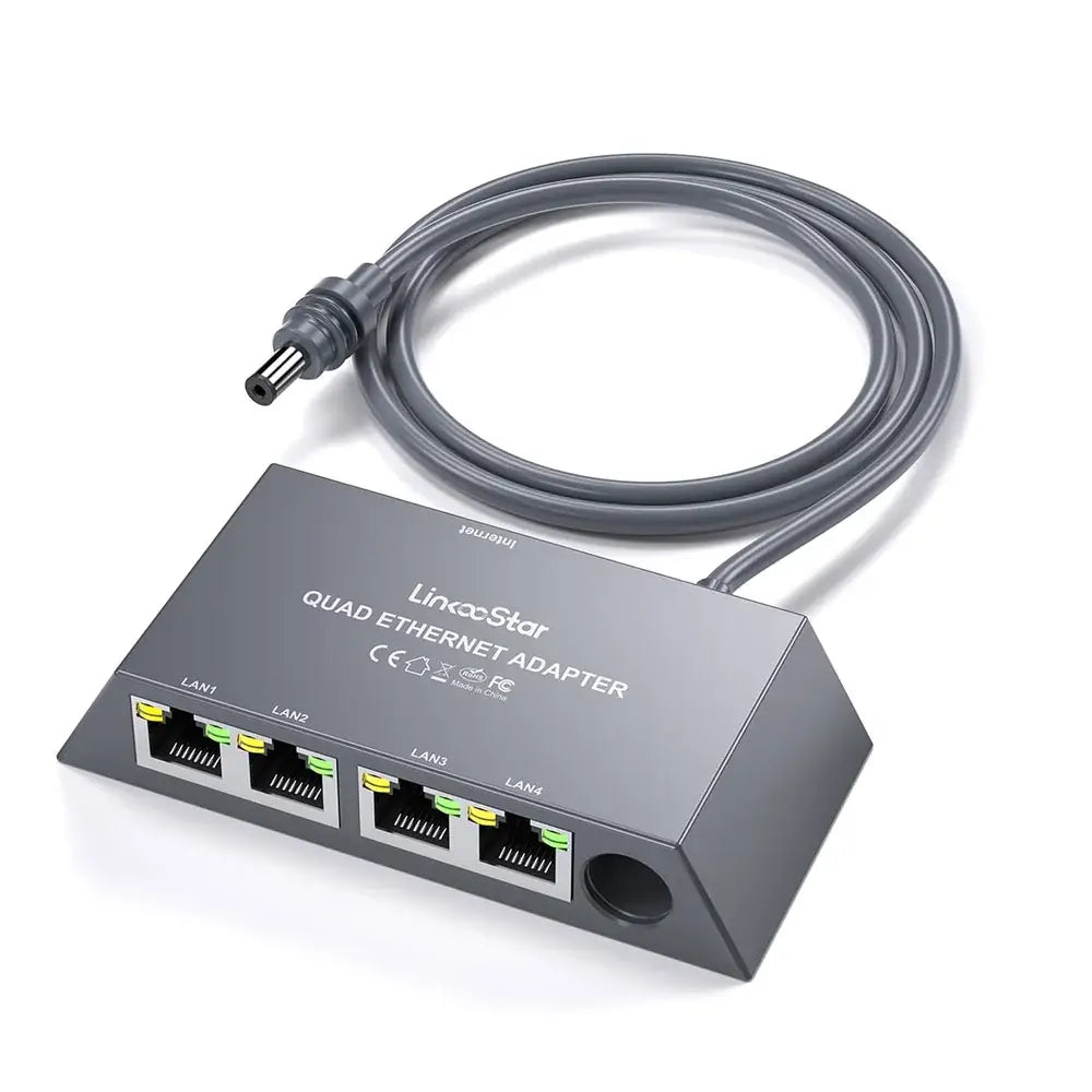 Starlink Gen 3 / Mini Ethernet Adapter - 4 Port Gigabit Hub for High Speed - Tesla Interior Accessories > Starlink