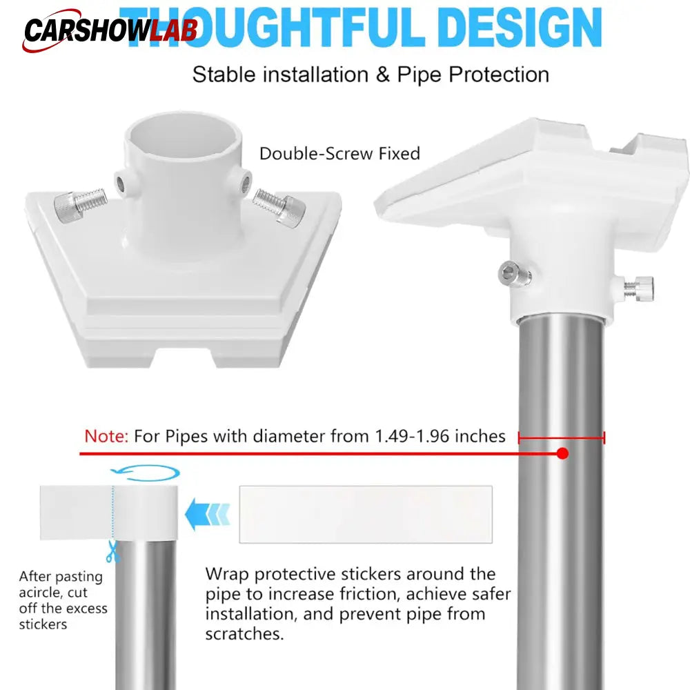 Starlink Gen 3 Pipe Adapter - Weatherproof Mounting Bracket for 1.49-1.96’’ Poles - Tesla Exterior Accessories >