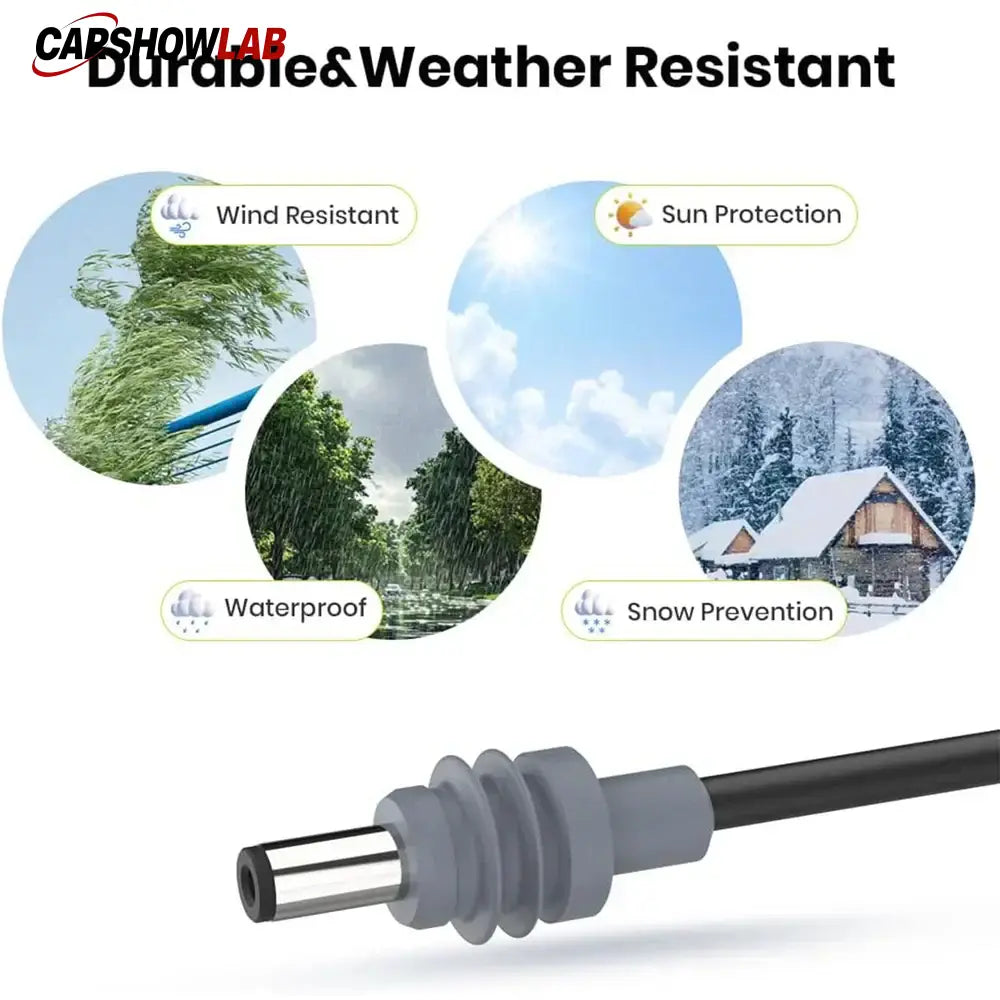 Starlink Mini 12V DC Charging Cable - 3M O-Ring Battery Wire for RV & Off-Grid - Tesla Exterior Accessories > Starlink