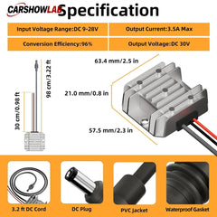 Starlink Mini 30V Power Supply - 12V/24V DC Step Up Boost Converter for RV Marine - Tesla Exterior Accessories >