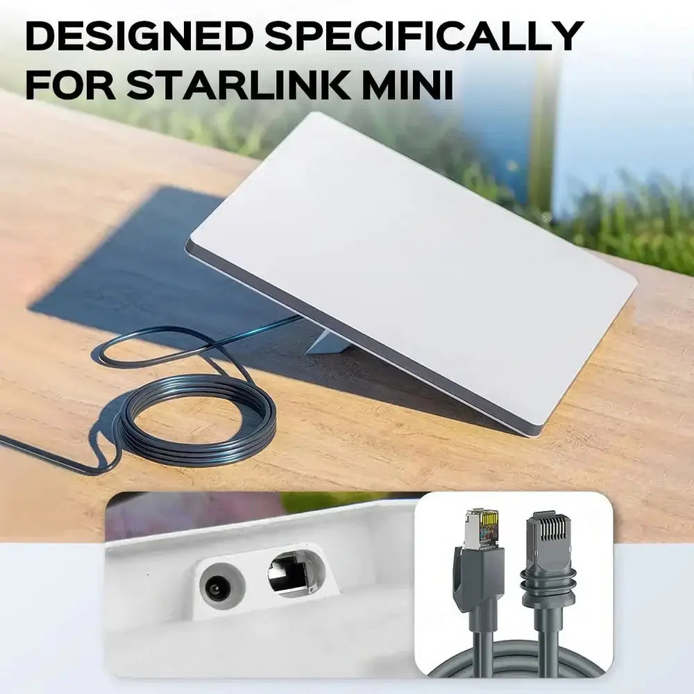 Starlink Mini to RJ45 Cable - Weatherproof Cat6A Ethernet for RV & Travel - Tesla Exterior Accessories > Starlink
