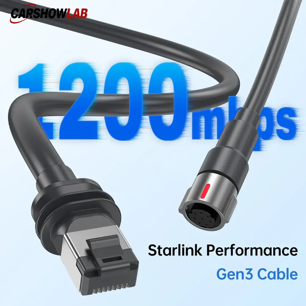 Starlink Performance Gen 3 Extension Cable - 23AWG Weatherproof Replacement - Tesla Exterior Accessories > Starlink
