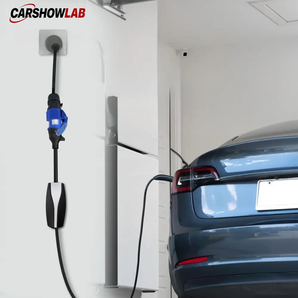 Tesla 32A CEE Adapter - 3-Pin EV Charger Extension for Model 3 Y S X - Tesla Exterior Accessories > Charger