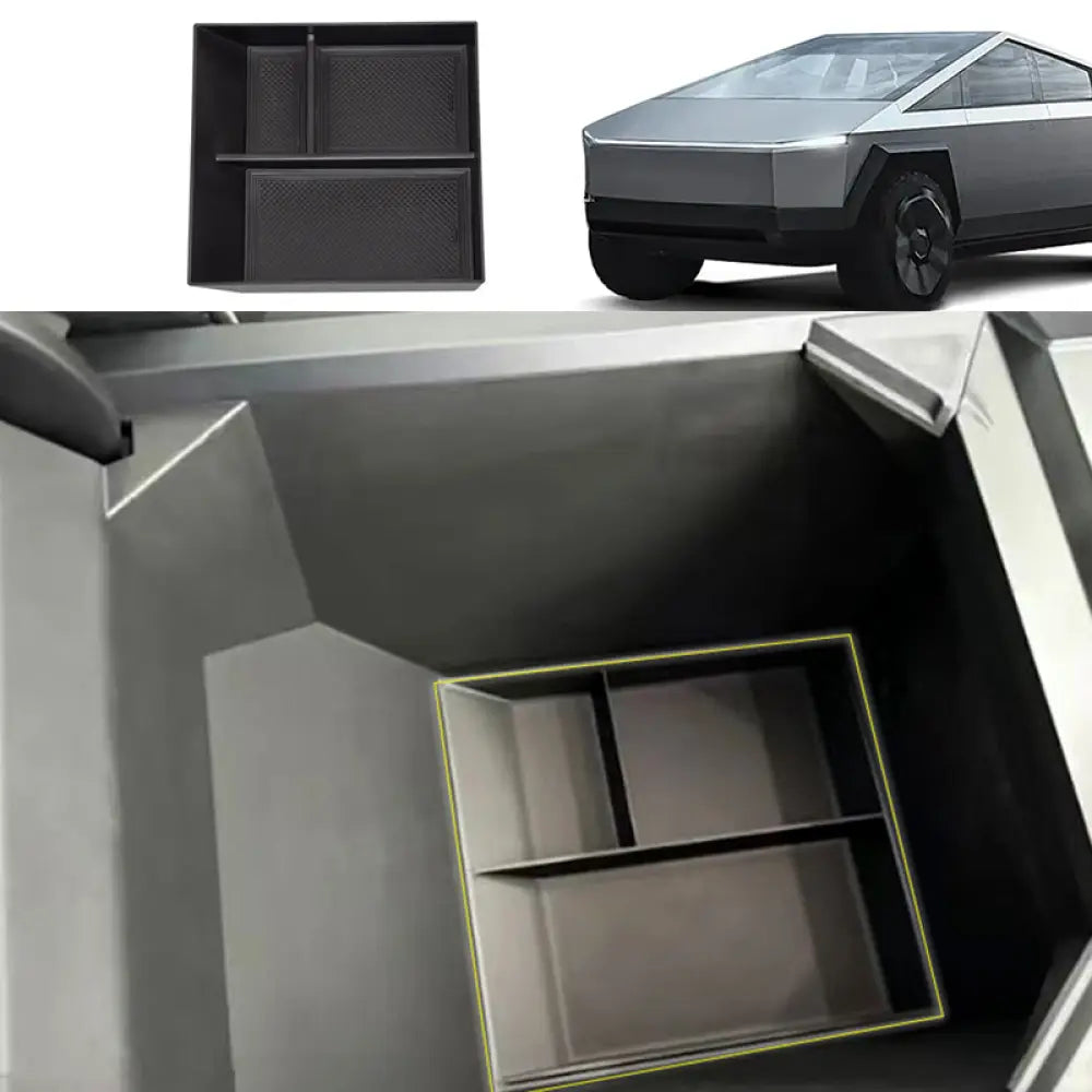 Tesla Cybertruck Center Console Organizer - Lower Armrest Storage Box ABS - Tesla Interior Accessories > Center Console